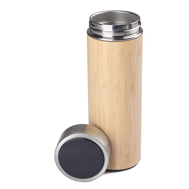 Garrafa Térmica para 400ml e Filtro em Inox para Chá Concept Wood