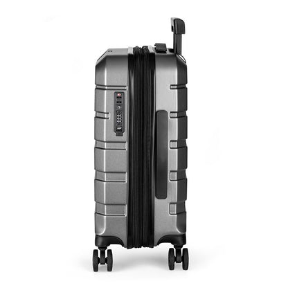 Mala 40L Com USB Rodas 360° Cinza Easy Travel