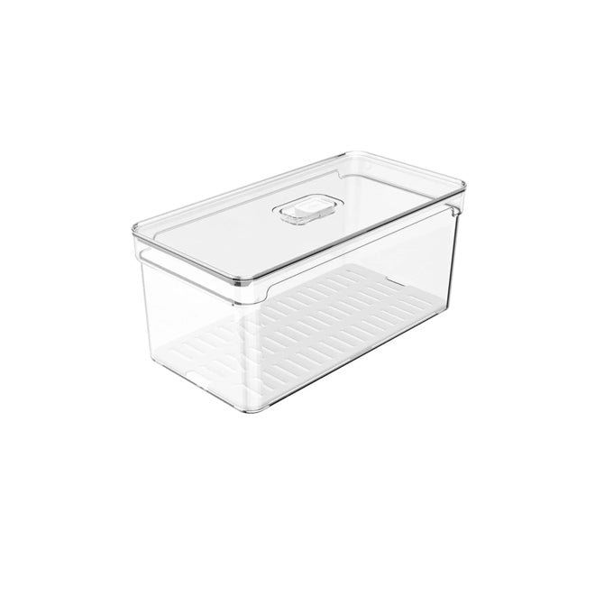 Organizador De Geladeira com Tampa Acrílico 5L Clear Fresh