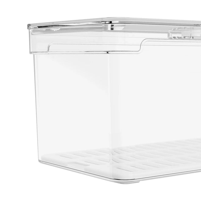 Organizador De Geladeira com Tampa Acrílico 5L Clear Fresh