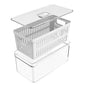 Organizador De Geladeira com Tampa e Cesto Acrílico 5L Clear Fresh