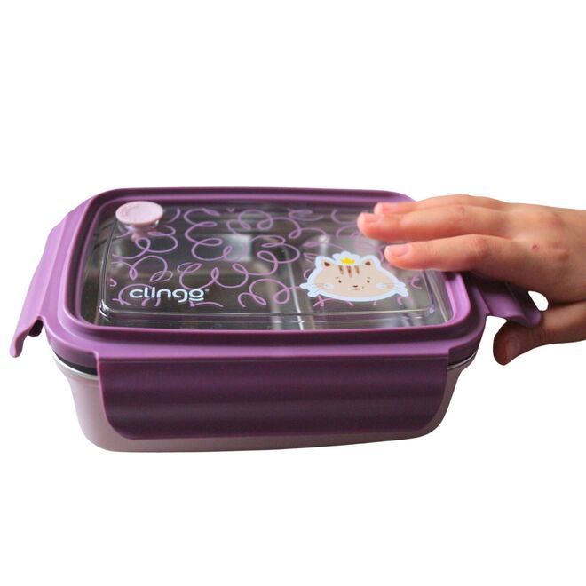 Bento Box Térmica Inox Milky com Divisórias - Lancheira Infantil