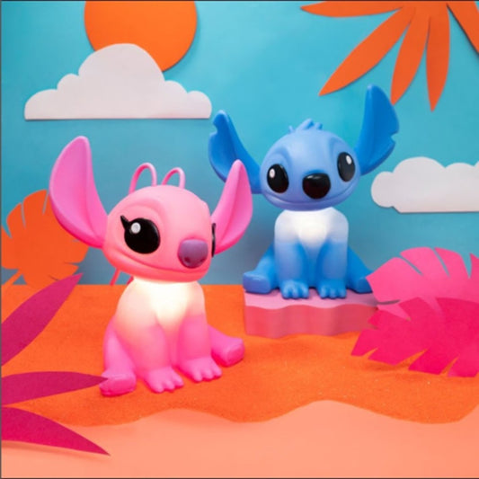 Luminárias Disney Ohana - Stitch e Angel