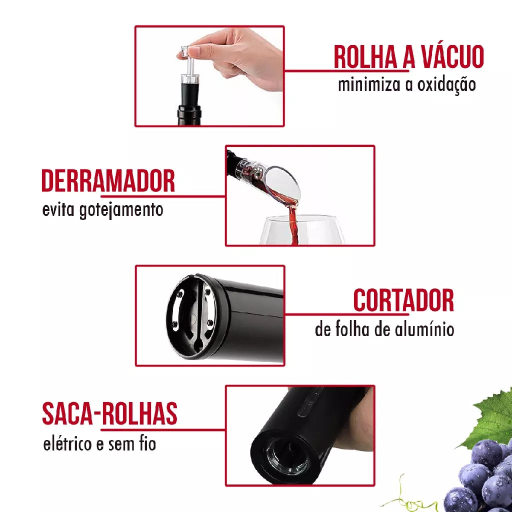 Abridor de Vinhos Elétrico